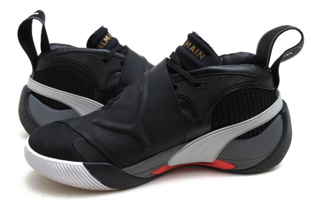 ○プーマ PUMA バルマン ローカットスニーカー 195683-01 Balmain Court Black High Risk Red メンズ 【中古】 中古 ○プーマ PUMA バルマン ローカットスニーカー 195683-01 Balmain