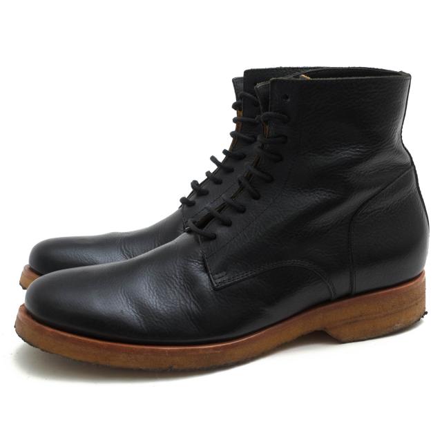 ○ブッテロ BUTTERO 牛革 カーフ レースアップブーツ B4084 KEBRO プレーントゥ クレープソール メンズ 【中古】 中古