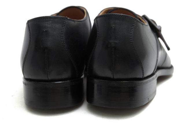 ○ブルックスブラザーズ Brooks Brothers 牛革 ビジネスシューズ 704176 BB1005 レザーソール モンクストラップ Uチップ グッドイ 中古