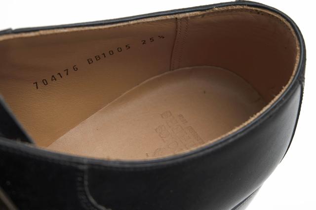 ○ブルックスブラザーズ Brooks Brothers 牛革 ビジネスシューズ 704176 BB1005 レザーソール モンクストラップ Uチップ グッドイ 中古