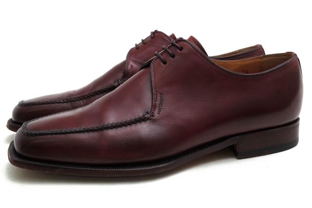 ○サントーニ Santoni 牛革 カーフ ビジネスシューズ 5527 OLD ENGLAND スクエアトゥ Uチップ レザーソール マッケイ製法 メンズ   中古の通販は 28,868円