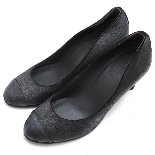 ○シャネル CHANEL 牛革 カーフ パンプス G28064 ココマーク