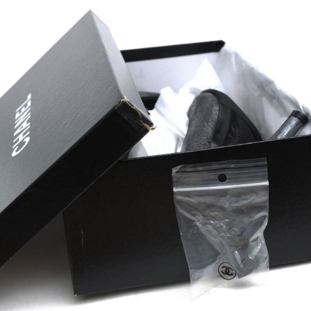 ○シャネル CHANEL 牛革 カーフ パンプス G28064 ココマーク ヴィンテージ加工 レディース 【中古】 中古