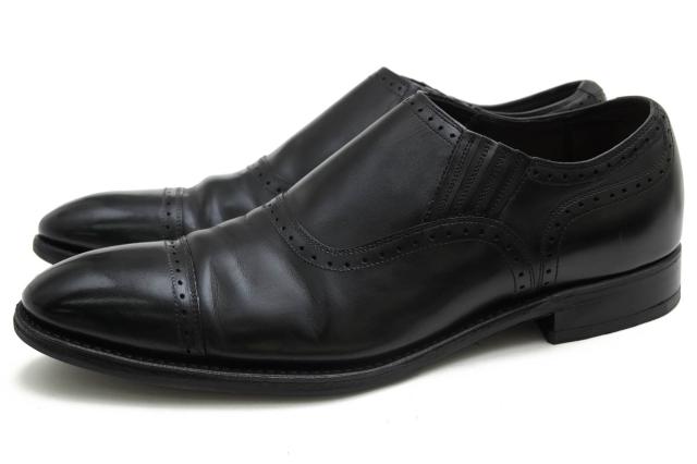 ○ユニオンインペリアル UNION IMPERIAL Prestigeライン ビジネスシューズ U1106 サイドエラスティック キャップトゥ ハンドソーン 中古