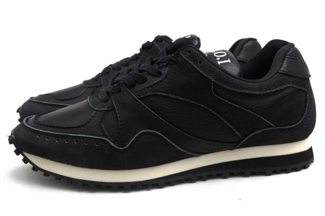 ○ミスターオリーブ MR.OLIVE WPシュリンクレザー 牛革 ヌバック ローカットスニーカー ME1002 COMBI BRITISH TRAINER SNEAKERS WA 中古