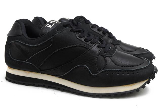 ○ミスターオリーブ MR.OLIVE WPシュリンクレザー 牛革 ヌバック ローカットスニーカー ME1002 COMBI BRITISH TRAINER SNEAKERS WA 中古