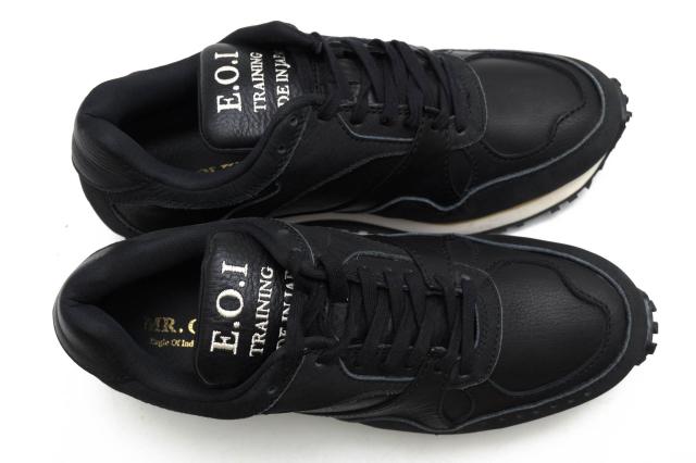 ○ミスターオリーブ MR.OLIVE WPシュリンクレザー 牛革 ヌバック ローカットスニーカー ME1002 COMBI BRITISH TRAINER SNEAKERS WA 中古