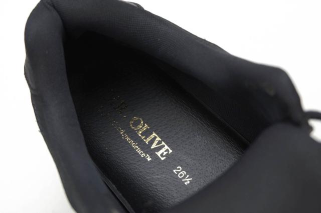 ○ミスターオリーブ MR.OLIVE WPシュリンクレザー 牛革 ヌバック ローカットスニーカー ME1002 COMBI BRITISH TRAINER SNEAKERS WA 中古