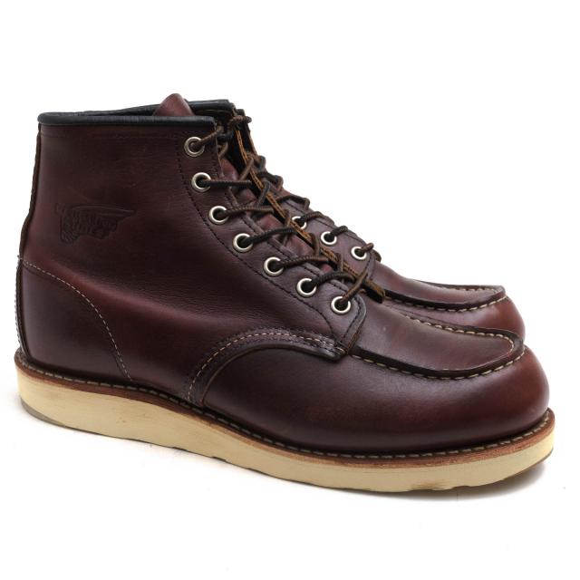 ○レッドウィング RED WING BRIAR OIL SLICK LEATHER ブリリアオイルスリックレザー 牛革 ワークブーツ 8138 6inch CLASSIC MOC TO 中古 ○レッドウィング RED WING BRIAR OIL SLICK LEATHER ブリリアオイル