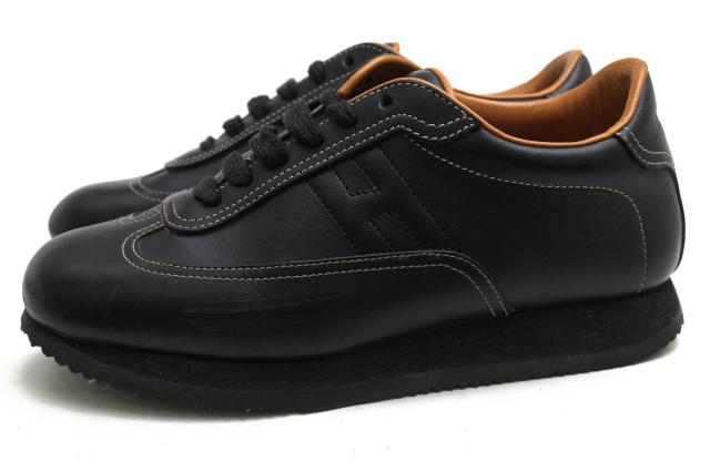 ○エルメス HERMES 牛革 カーフ ローカットスニーカー Quick クイック Hロゴ 定番 レディース 【中古】 中古