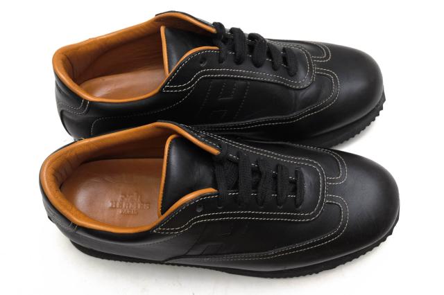○エルメス HERMES 牛革 カーフ ローカットスニーカー Quick クイック Hロゴ 定番 レディース 【中古】 中古_4