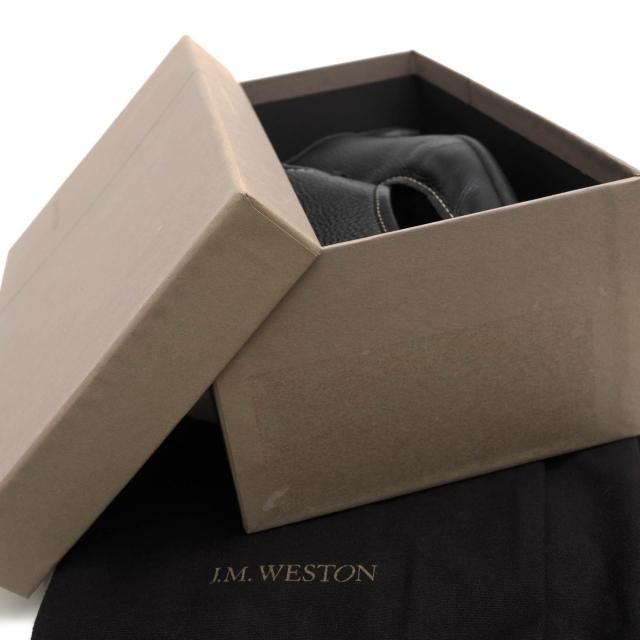 ○ジェイエムウエストン J.M.WESTON 牛革 カーフ ビジネスシューズ 640 demi bottillon sur semelle souple en gomme モックトゥ   中古