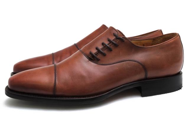 ○ジャランスリワヤ JALAN SRIWIJAYA 牛革 カーフ ビジネスシューズ 98242 1939 サイドレース ストレートチップ グッドイヤーウェ  中古