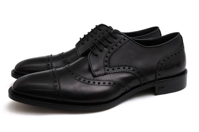 ○ディースクエアード DSQUARED2 カーフレザー 牛革 ビジネスシューズ W12 LS417 V015 20 LACED UP SHOE パンチドキャップトゥ レ 中古