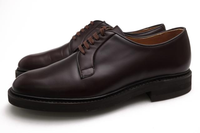 ○バーウィック Berwick スペインPiqusa社ROISレザー 牛革 ビジネスシューズ 4406 Plain Toe Derby 外羽根式プレーントゥ Vibramソ 中古