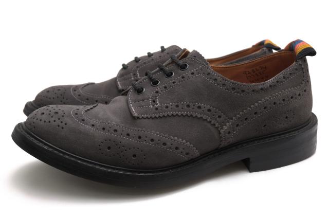 ○トリッカーズ Tricker's Paul Smith ポールスミス別注 カーフ 牛革 ビジネスシューズ M7885 Suede Derby Brogues ダービーシュー 中古 30,733円