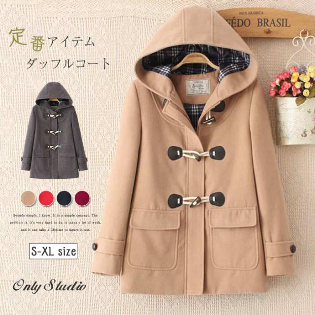 ダッフルコート コート ダッフル レディース あったか 中綿 ロング アウター ミディアム丈 冬 学生 制服 スクールコート オーバー 保温 防寒 通勤 フード付き 無 学校