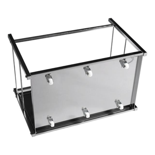 レンジ台 ステンレスレンジラック ミドル 3分別ペール 2個口 （ キャスター付き 2口コンセント付き ゴミ箱 レンジラック レンジ上ラック キッチンラック 食器棚 キッチンワゴン キッチンストッカー 日本製 60幅 スライド 家電ラック ）の通販は