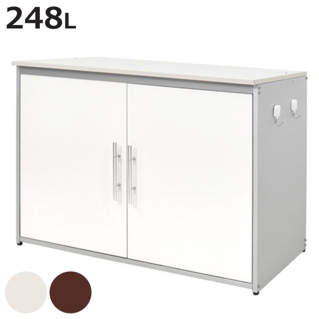 ゴミ収納庫 屋外用 248L 上開き 前開き 幅100×奥行49×高さ69.5cm （ ごみ箱 コンテナ 大容量 大型 ダストボックス 収納 屋外収納 ゴミ 収納庫 日本製 248リットル ゴミ置き場 ゴミ箱 物置 扉 保管庫 倉庫 エクステリア 組立品 ）の通販は