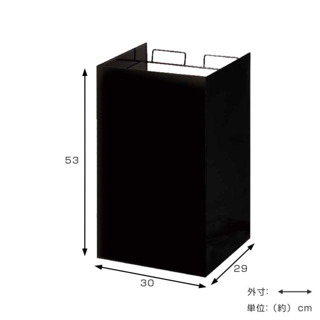 ゴミ箱 2分別 レジ袋ダストボックス スチール （ ごみ箱 レジ袋ホルダー レジ袋スタンド 目隠し付き キャスター付き ゴミ袋スタンド 棚下 シンク下 分別 分別用ゴミ箱 ゴミ箱 分別）_1