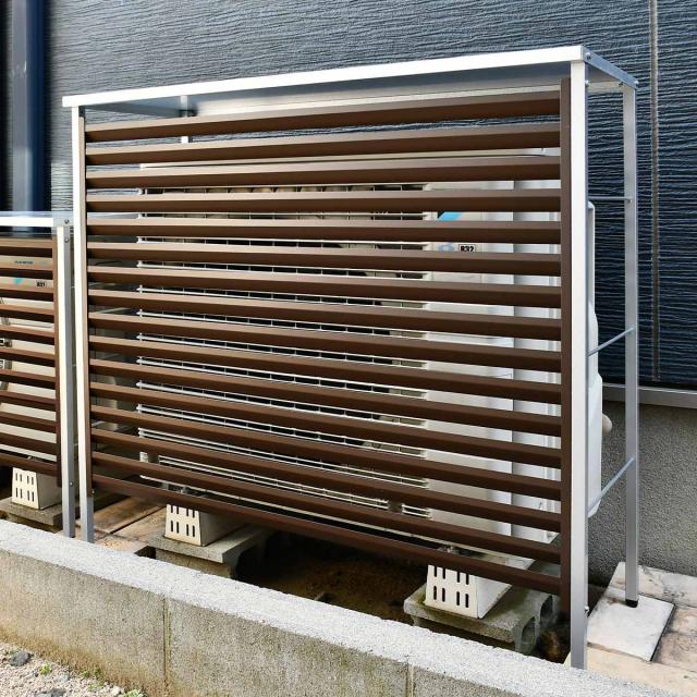 室外機カバー 新ルーバー 大型 A147 （ エアコン室外機カバー 室外機 エアコン カバー おしゃれ 日よけ 日光対策 直射日光 目隠し 室外機ラック エアコンカバー 庭 ベランダ 省エネ 節電 簡単組立 ）_7