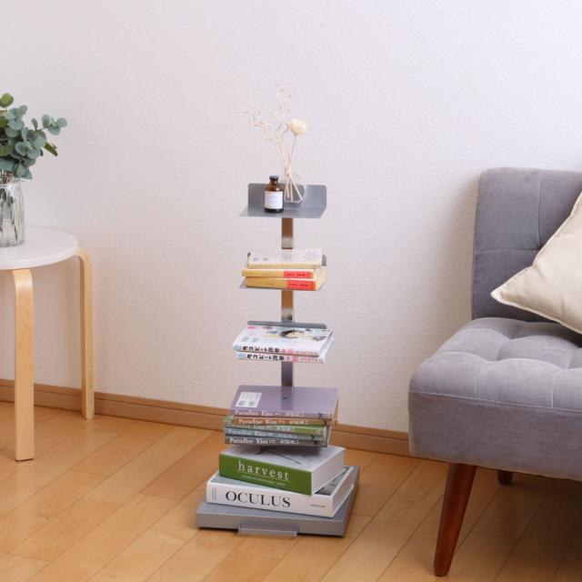 Tsum_dock ブックタワー 隠しキャスター付き ハイタイプ /8段｜日本製