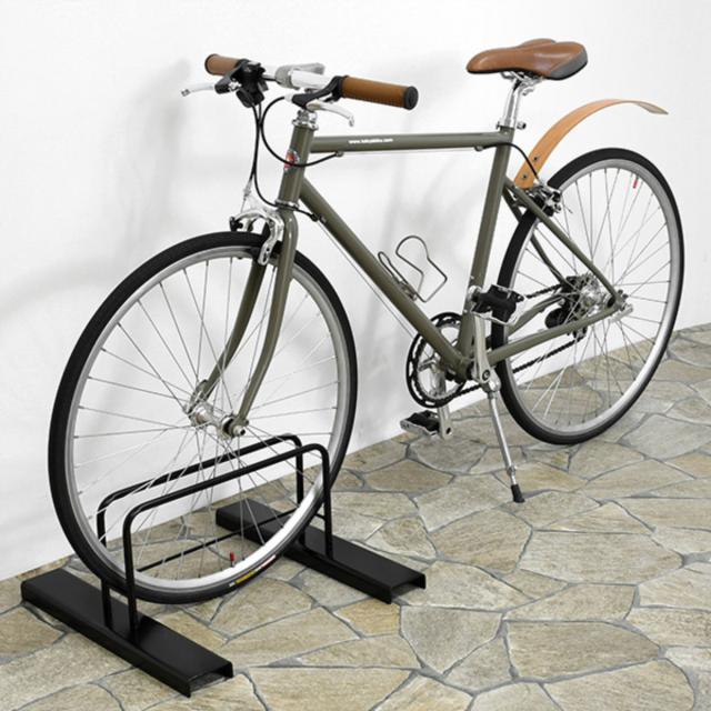 自転車ラック 2台用 シンプル （ 自転車用 収納 ラック 自転車スタンド 日本製 メンテナンススタンド 省スペース 自転車立て 転倒防止 ）_2