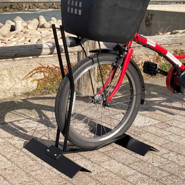 電動自転車スタンド 1台用 20〜26インチ タイヤ幅6cm 自転車ラック （ 自転車スタンド 電動自転車対応 サイクルスタンド 1台 電動アシスト 収納 ラック 転倒防止 屋内 屋外 20〜26インチ対応 ）_4
