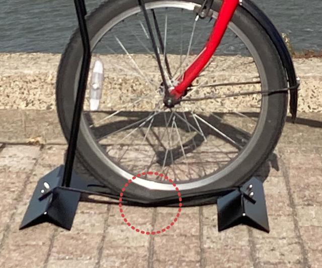 電動自転車スタンド 1台用 20〜26インチ タイヤ幅6cm 自転車ラック （ 自転車スタンド 電動自転車対応 サイクルスタンド 1台 電動アシスト 収納 ラック 転倒防止 屋内 屋外 20〜26インチ対応 ）_6