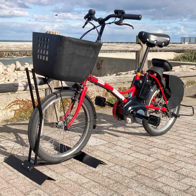 電動自転車スタンド 1台用 20〜26インチ タイヤ幅6cm 自転車ラック （ 自転車スタンド 電動自転車対応 サイクルスタンド 1台 電動アシスト 収納 ラック 転倒防止 屋内 屋外 20〜26インチ対応 ）_9
