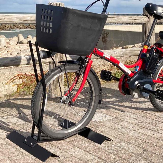 電動自転車スタンド 1台用 20〜26インチ タイヤ幅6cm 自転車ラック （ 自転車スタンド 電動自転車対応 サイクルスタンド 1台 電動アシスト 収納 ラック 転倒防止 屋内 屋外 20〜26インチ対応 ）