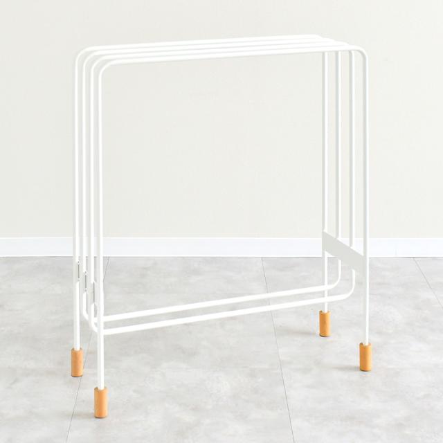 物干し タオルスタンド バスタオルハンガー 4連タイプ ミヤケデザイン （ バスタオルスタンド ランドリースタンド タオルハンガー バスタオル 4枚 タオル干し スタンド タオル掛け バスタオル干し スリム 置き型 脱衣所 洗面所 ）