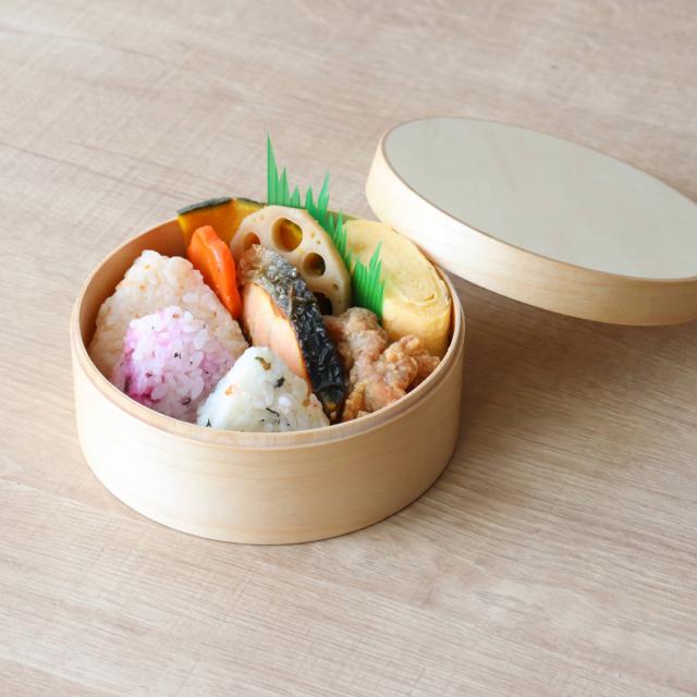 わっぱ弁当 460ml 電子レンジ 食洗機 対応 ナノコート （ 弁当箱 わっぱ弁当箱 ランチボックス レンジ対応 食洗機対応 日本製 天然木 レンジOK 食洗機OK 曲げわっぱ お弁当 弁当 一段 仕切り付き ランチバンド付き 大人 ）_12