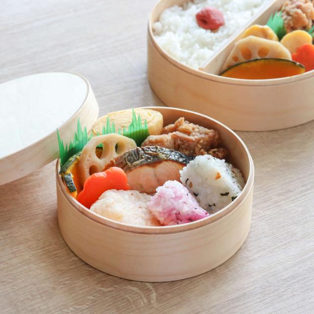 わっぱ弁当 460ml 電子レンジ 食洗機 対応 ナノコート （ 弁当箱 わっぱ弁当箱 ランチボックス レンジ対応 食洗機対応 日本製 天然木 レンジOK 食洗機OK 曲げわっぱ お弁当 弁当 一段 仕切り付き ランチバンド付き 大人 ）_13