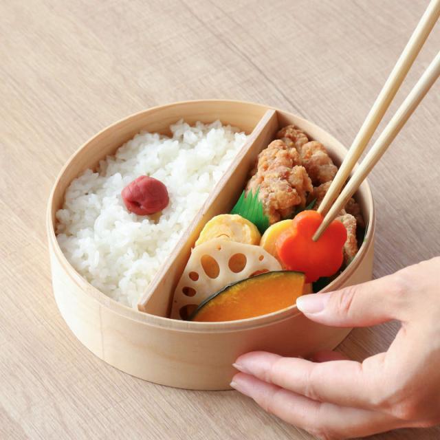 わっぱ弁当 700ml 電子レンジ 食洗機 対応 ナノコート （ 弁当箱 わっぱ弁当箱 ランチボックス レンジ対応 食洗機対応 日本製 天然木 レンジOK 食洗機OK 曲げわっぱ お弁当 弁当 一段 仕切り付き ランチバンド付き 大人 ）_13