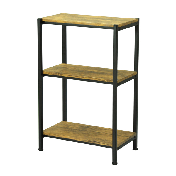 ヴィンテージ風 ブラウンオープンシェルフ ラック 4段 ヴィンテージ風