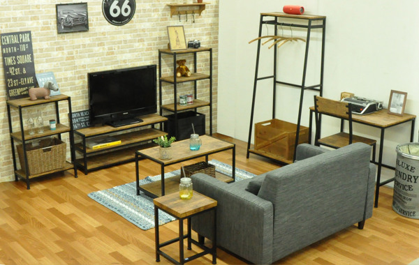 オープンラック 3段 ブルックリンスタイル ヴィンテージ調 幅50cm