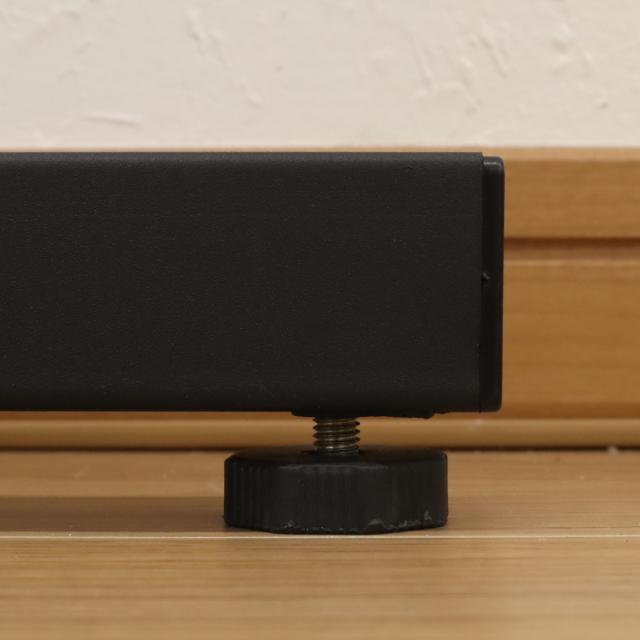 テーブル脚 2本入り 高さ67cm Z型 テーブルキッツ スチール （ 脚のみ テーブル デスク 足 脚 パーツ 部品 幅63cm 黒 ブラック マット アイアン風 アジャスター付き ）_9