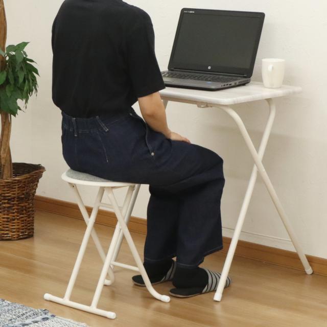折りたたみチェア テーブル セット 座面高47cm （ コンパクト