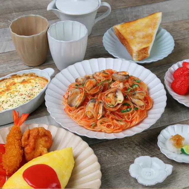 プレート 16cm 輪花皿 花皿 花シリーズ 洋食器 陶器 日本製 ぎん