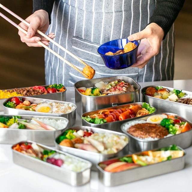 未使用　アイザワ　弁当箱2段 工房アイザワ 弁当箱 1000ml UTILE 角長ランチボックス 2段