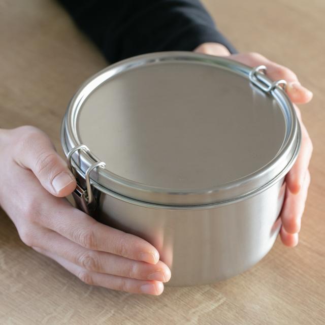 工房アイザワ 保存容器 1L UTILE 丸容器深型 止金付き L