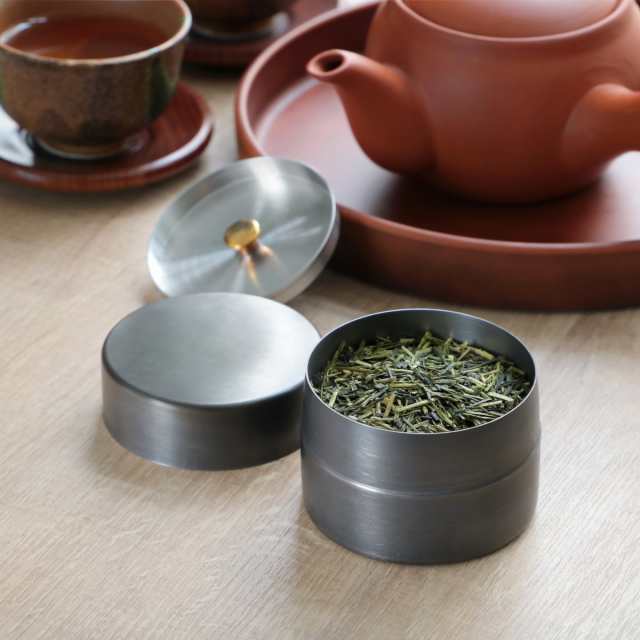 楽天市場】工房アイザワ 茶筒 ブラックピーマン ティーキャディ