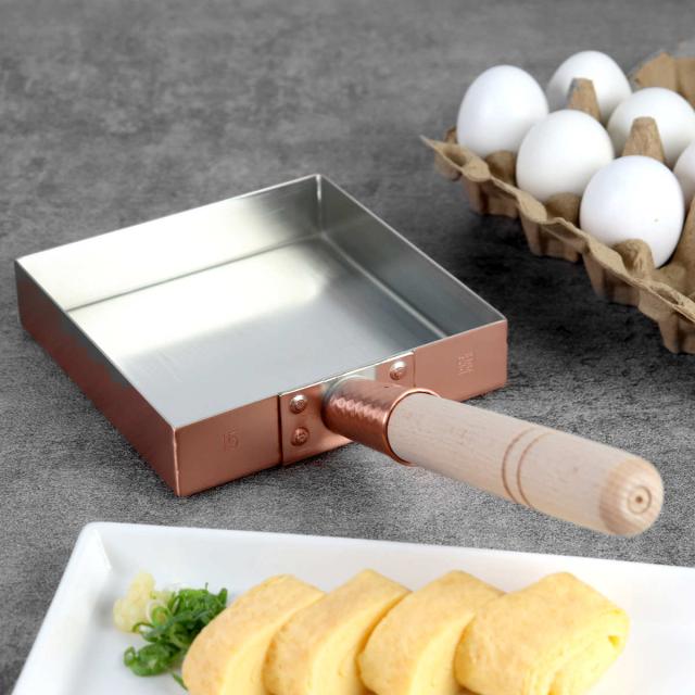 キッチン、食器 （エッグパン）玉子焼 関東型 銅製 21cm