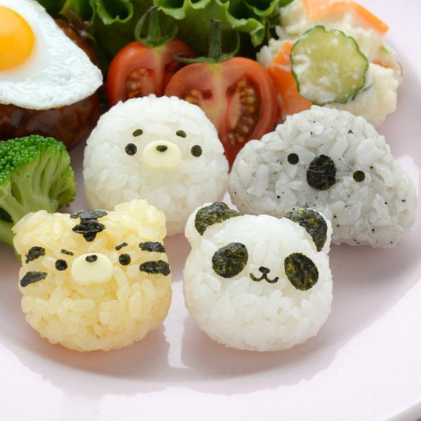 おにぎり型 お弁当グッズ 海苔カッター パンダのこむすび動物園 おむすび型 動物 どうぶつ アニマル 押し型 お弁当グッズ ひと口サイの通販はau Pay マーケット リビングート