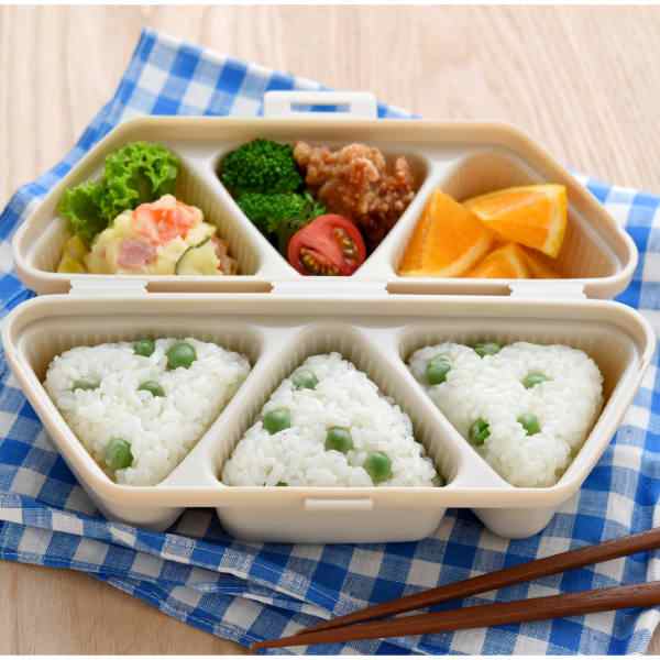 簡単おにぎりキット＆ケース ムスビート ブルー・ベージュ 時短 おにぎり型 お弁当箱  弁当 おべんとう　おむすび 型 抜き 型抜き 型枠 おにぎりメーカー 簡単 運動会 行楽弁当 時間短縮 オニギリ ライスボール