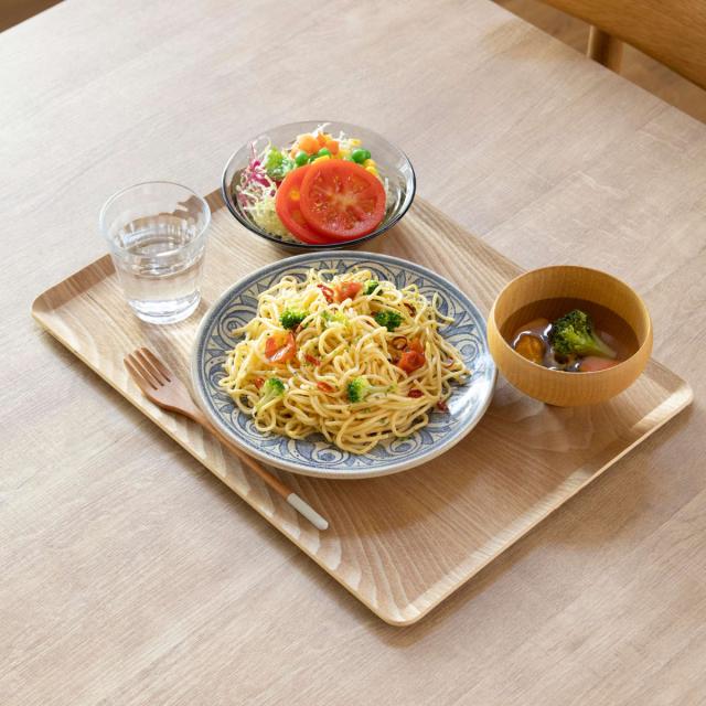 トレー 木製トレー ノンスリップ L 40×30cm 同色5枚セット （ キッチントレー キッチン トレイ キッチントレイ 木製 天然木 お盆 おしゃれ 北欧 北欧風 シンプル ナチュラル 配膳 滑りにくい ランチトレー ）_15