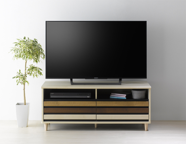 テレビ台　ローボード　北欧風　モダンデザイン　オルネ　幅114cm （ TV台 テレビボード おしゃれ 北欧 AVラック AVボード 引き出し付き 木目調 ナチュラル ホワイト ）_2