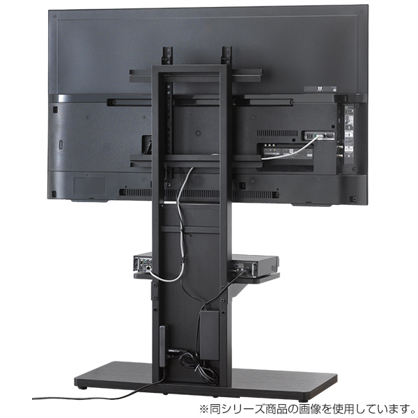 テレビ台 壁寄せ 壁面 テレビスタンド 65V型対応 ベース幅85cm （ TV台 TVボード ＴＶスタンド 壁よせ 壁 ＴＶラック テレビボード 配線収納 棚付き シンプル おしゃれ オシャレ ベージュ ブラック 茶 黒 家具 木目 ）_8