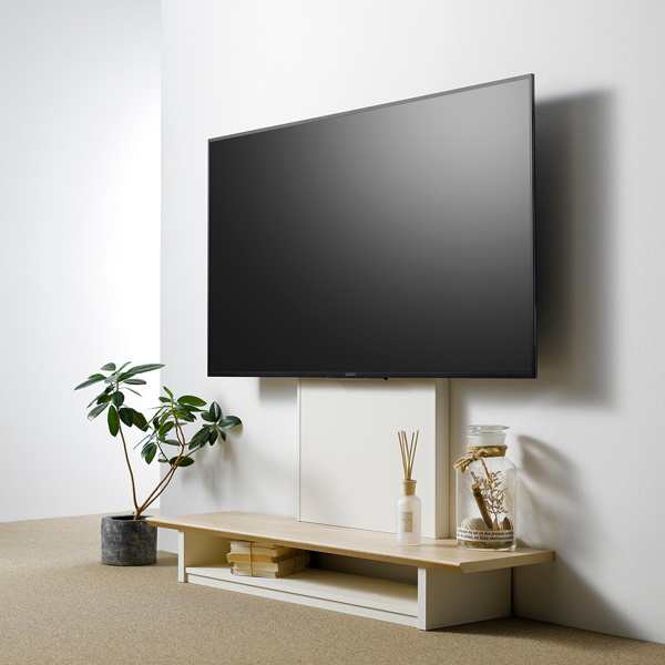 テレビ台 壁寄せ フロアスタンド 65V型対応 TVラック 幅120cm